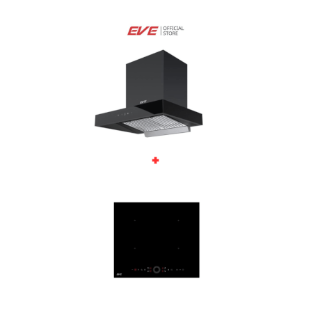ชุดเซต เตาฝังแม่เหล็กไฟฟ้า 2 หัว + เครื่องดูดควันติดผนัง EVE รุ่น HB60-4INDBRIDGE/TCR + HC-LOFTBOX-60 ขนาด 60 ซม. สีดำ_10
